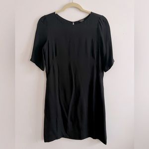 Perfect silk mini little black dress.